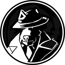 Agent Nelson logo: a hand-drawn dog in a fedora and trench coat